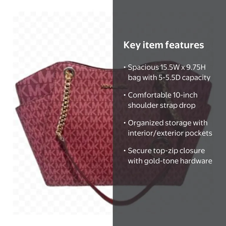 Michael Kors, Women's Jet Set Shoulder Bag, Large, Leather, Red