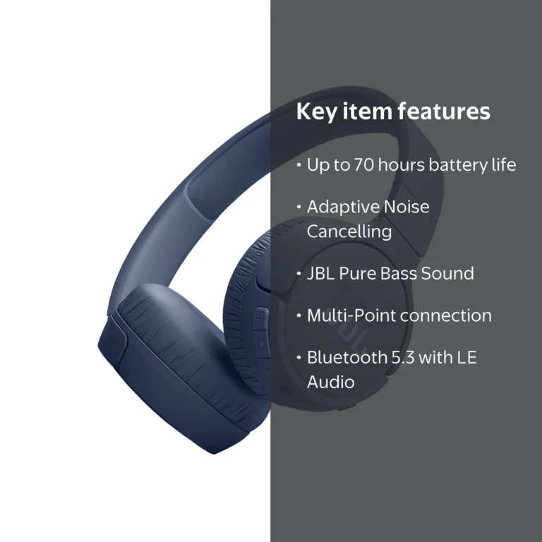 JBL Tune 670NC - Adaptive Noise Cancelling, Pure Bass Bluetooth