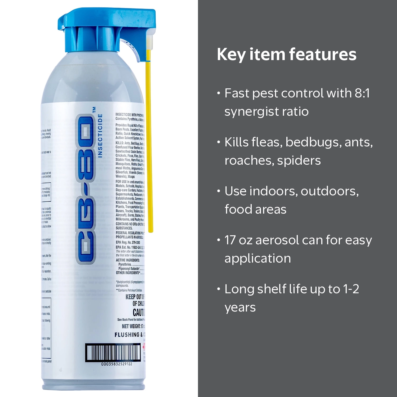 FMC, CB-80 Flushing and Contact Insecticide, 1 can - Walmart.com
