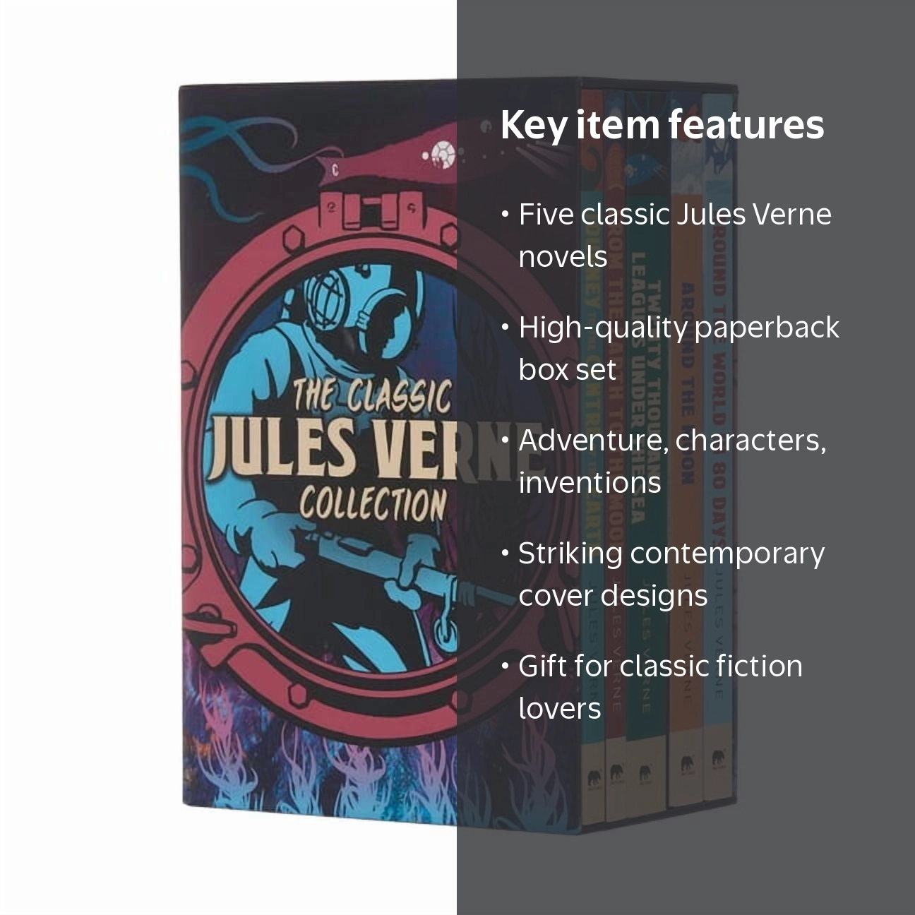 Arcturus Classic Collections Jules Verne 5-Book Paperback Set