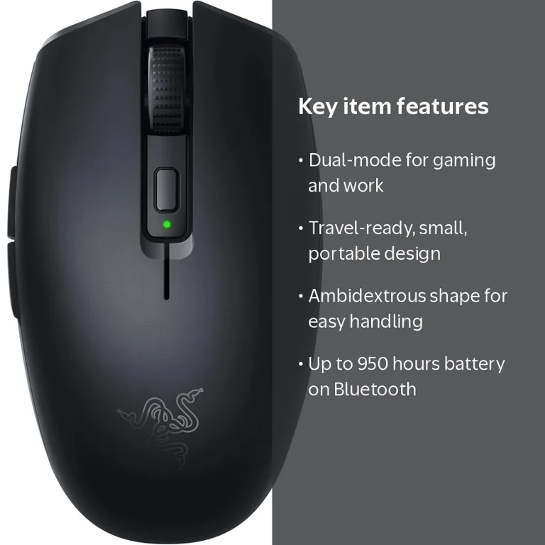 Razer Orochi V2 Wireless Optical Gaming Mouse for PC, Laptop, 6