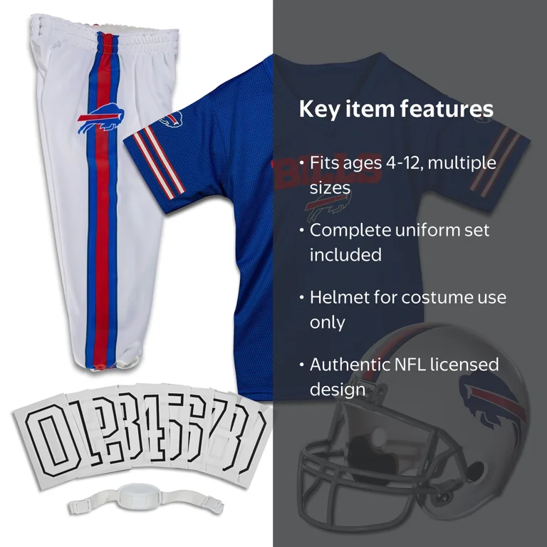buffalo bills youth football helmet White 2025 Rivalries Revolution Speed Mini Jersey Set includes Riddell Buffalo Bills Speed Mini