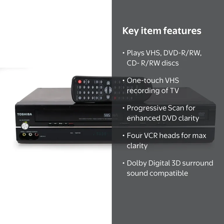 Toshiba SD-V296 DVD & VCR Combo Player with VHS Combination and