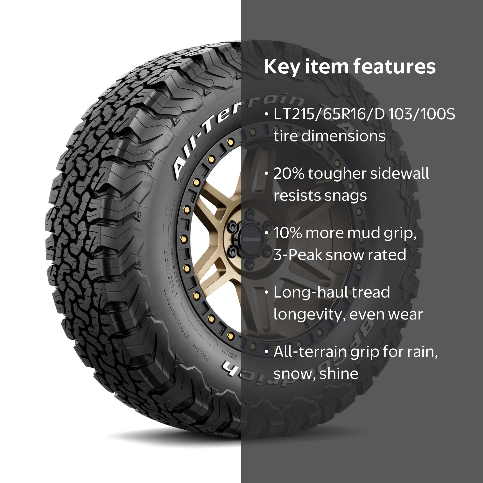 BFGoodrich All-Terrain T/A KO2 All-Season LT215/65R16/D 103/100S