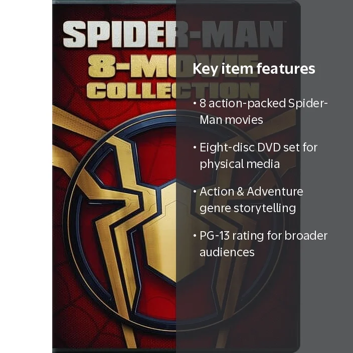 Sony, Spider-Man: 8-Movie Collection, DVD, Action and Adventure Sony, Spider-Man: 8-Movie Collection, DVD, Action and Adventure