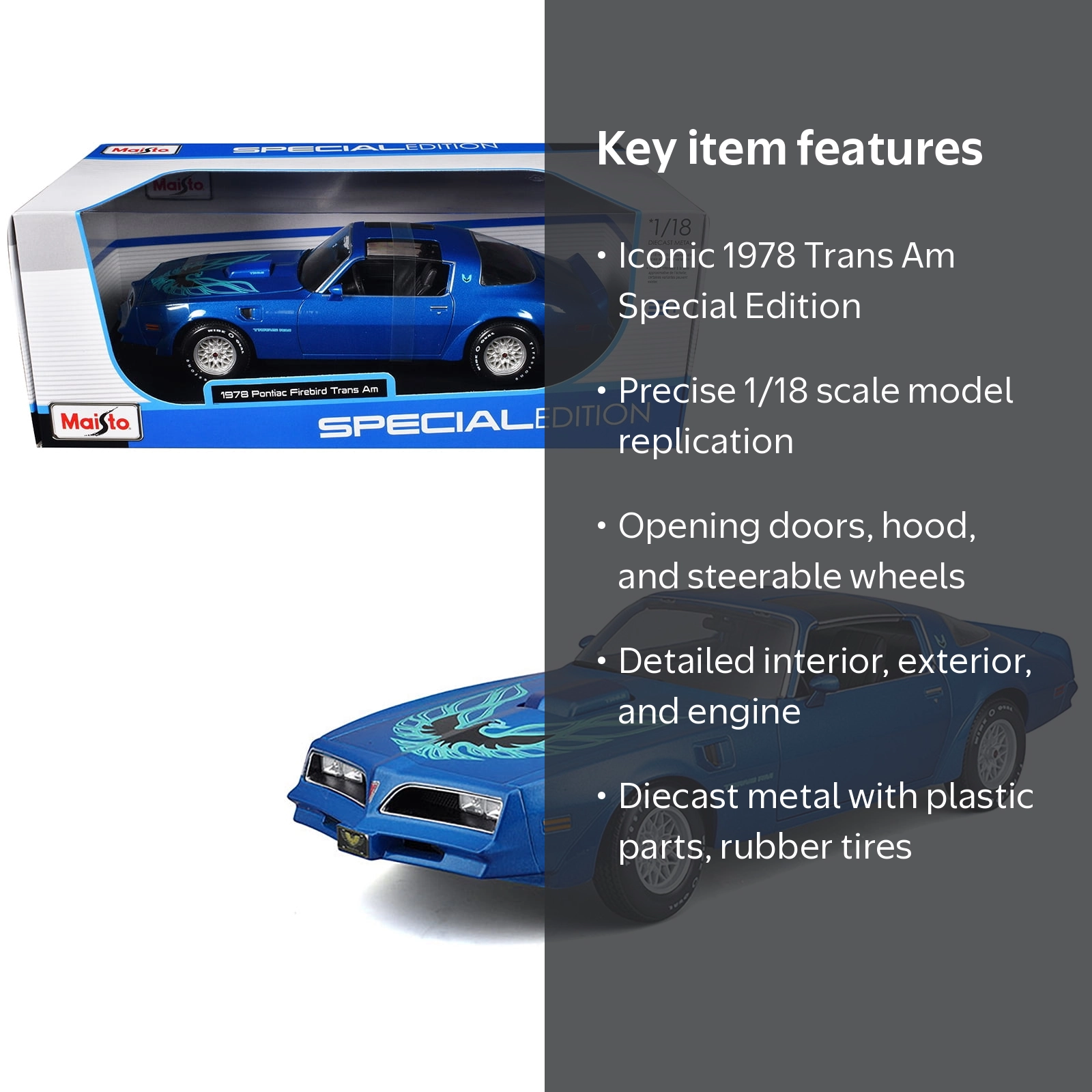 Maisto Firebird Trans Am Diecast Model, Special Edition - Walmart.com