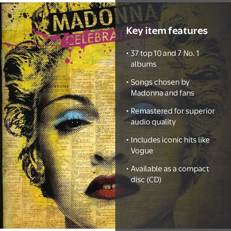 Madonna - Celebration - Music & Performance - CD with Remastered