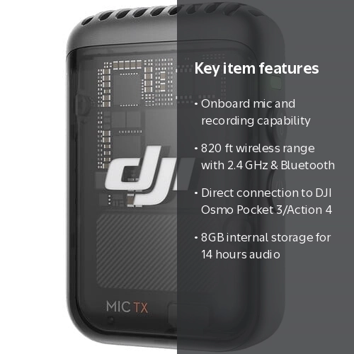 【本日限り最終値下げ】DJI Mic 2 Transmitterシャドーブラック DJI, Wireless Microphone Transmitter, Shadow Black, 1 TX - Walmart.com