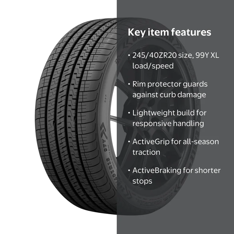 Goodyear Eagle 245/40ZR20 99Y XL UHP Tire, All-Season, Braking