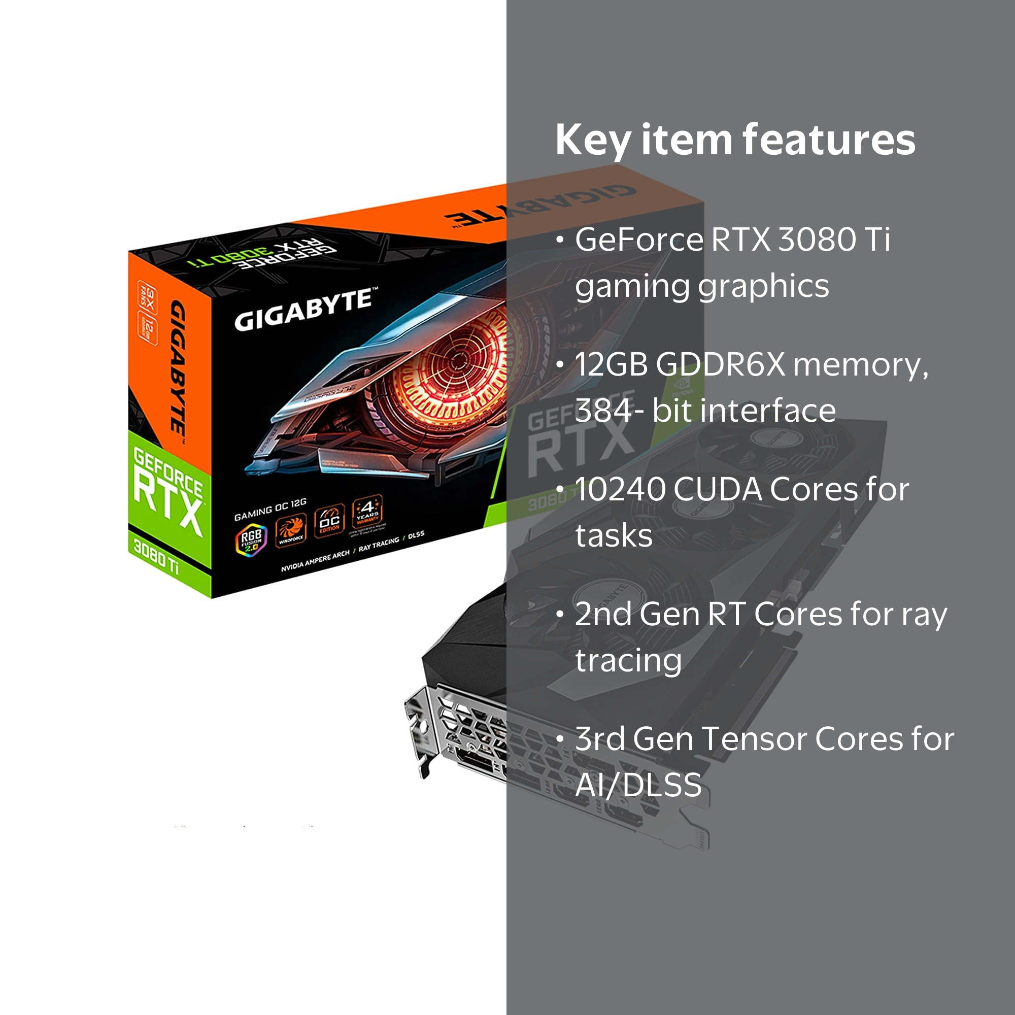 GIGABYTE GeForce RTX 3080 Ti Gaming OC 12G Graphics GV-N308TGAMING