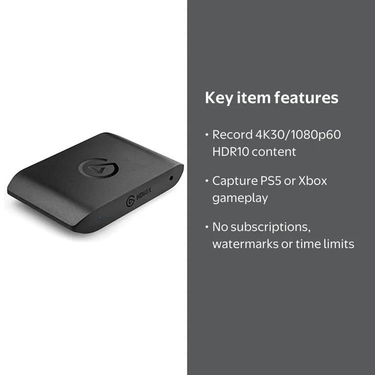 Open Box Elgato HD60 X External Capture Card Stream and record