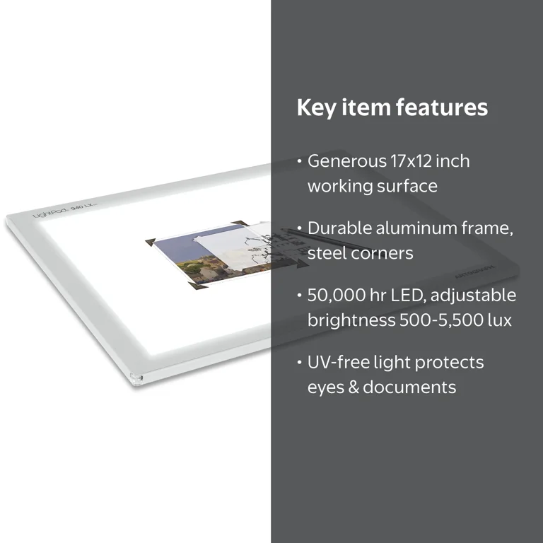 Free Shipping! Artograph: LED Lightpad 940 12 x 17 inches Thin
