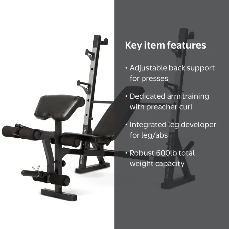 Marcy, Adjustable Olympic Weight Bench MD-857, 80