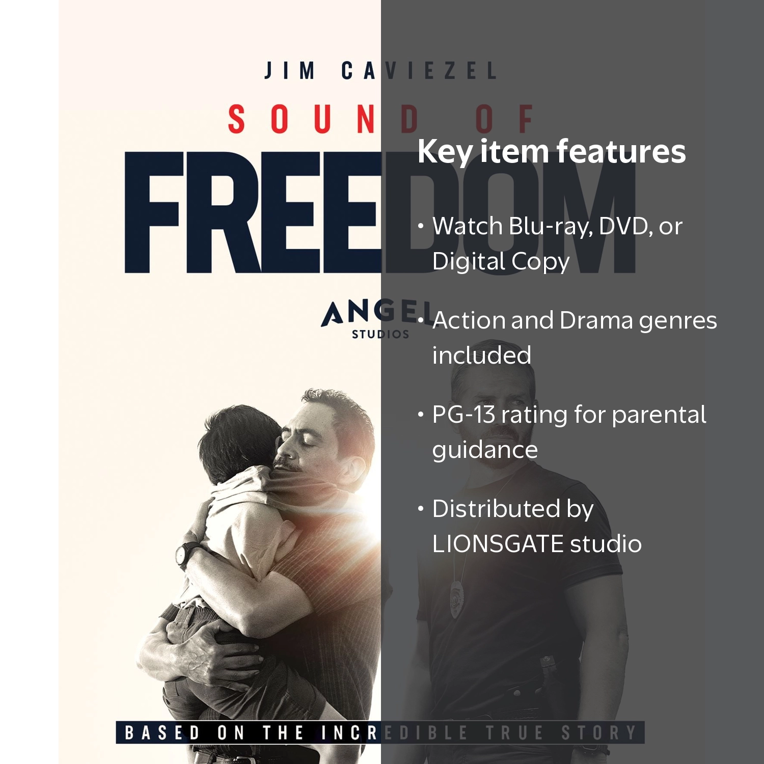 Lionsgate Sound Of Freedom PG-13 Blu-Ray + DVD + Digital - Walmart.com