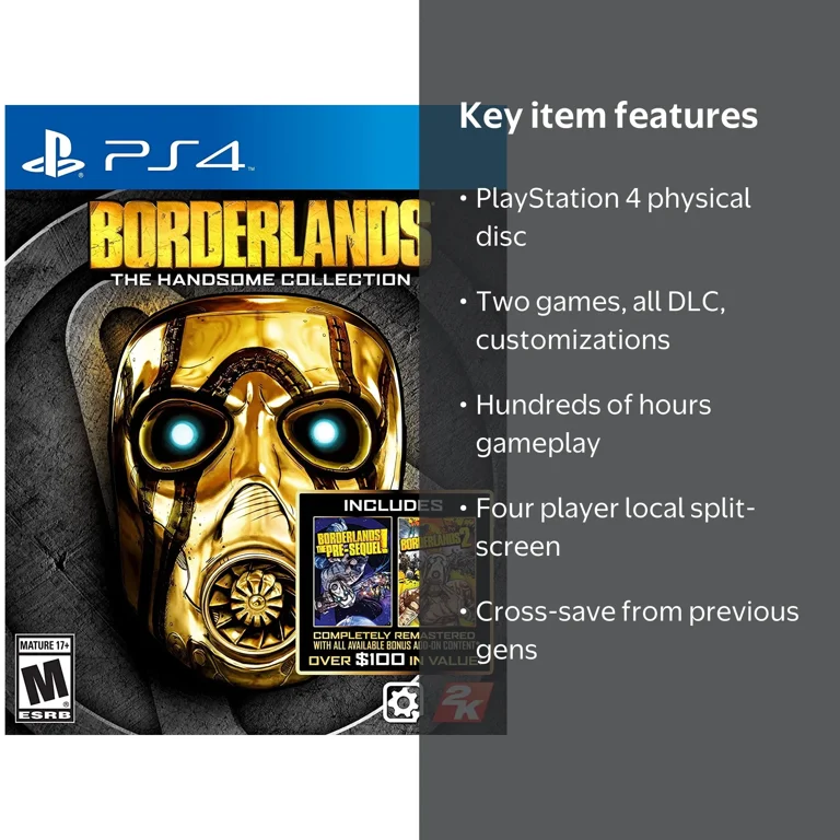 2K Borderlands: The Handsome Collection - PS4, includes all DLC