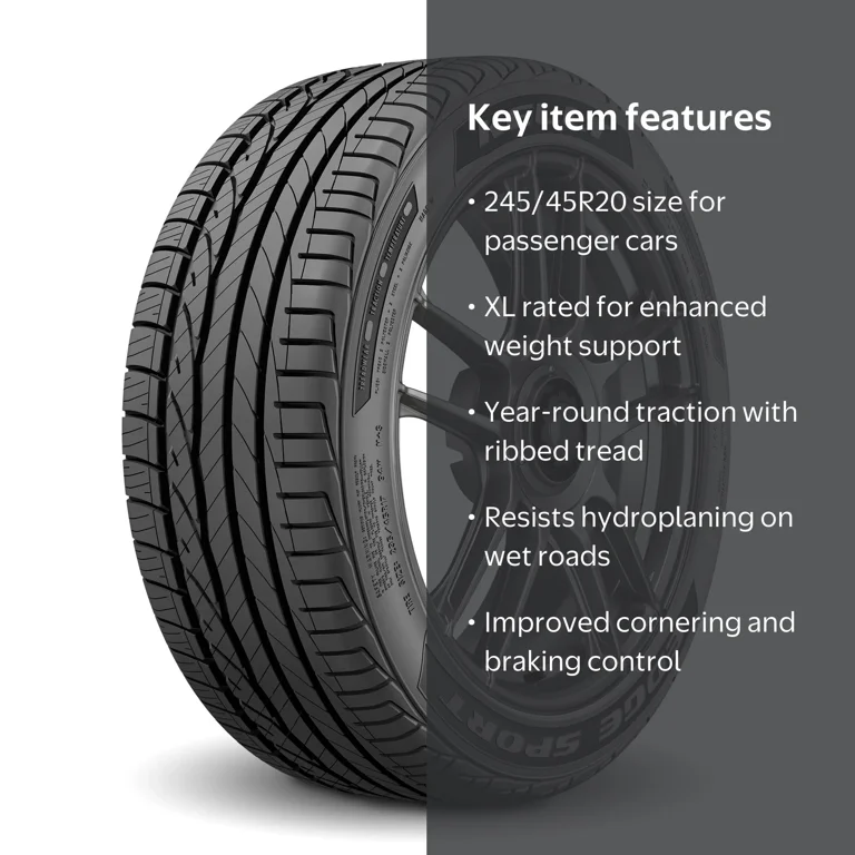 Kelly Edge Sport UHP 245/45R20 103Y XL Passenger Tire - Walmart.com
