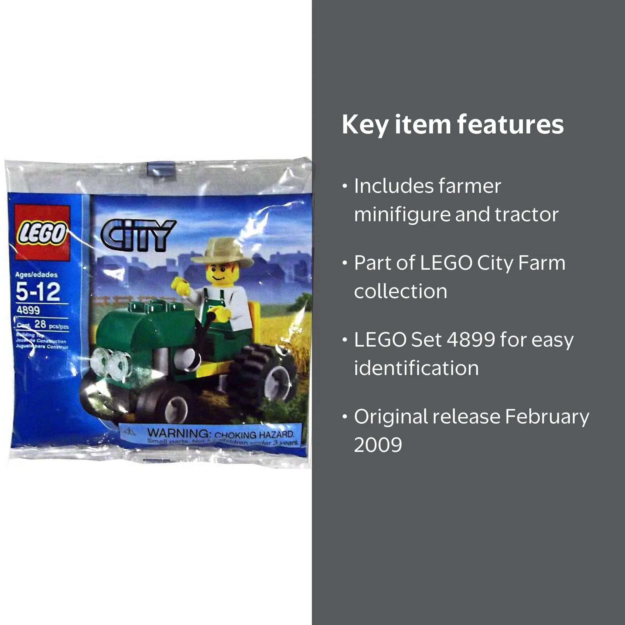 City Farmer with Tractor Mini Set LEGO 4899 [Bagged] - Walmart.com