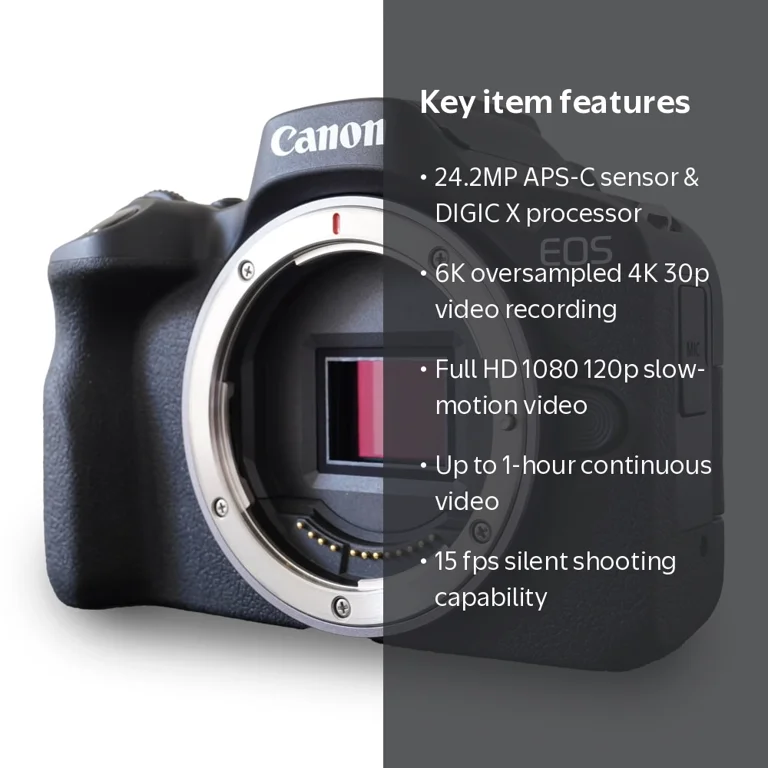 Canon EOS R50 Mirrorless Camera (Black) 5811C002 (International
