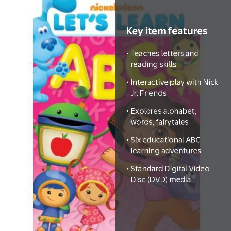 Nickelodeon - Let's Learn: ABC [DIGITAL VIDEO DISC] - Walmart.com