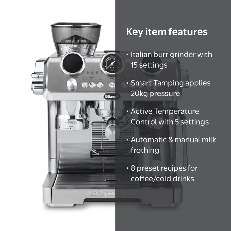 De'Longhi, Espresso Machine, La Specialista Maestro, Silver