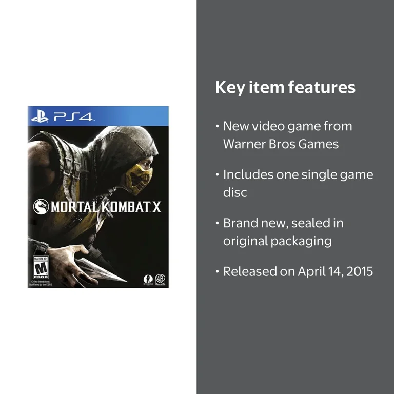 WARNER BROS GAMES, Mortal Kombat X Video Game, NEW, 14 Apr 2015