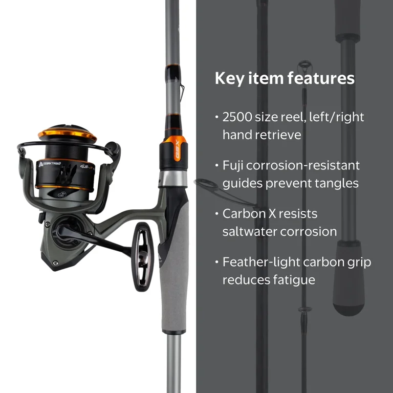 6/0 fishing reel Zebco Omega Pro Spincast and Rod Combo, 6-Foot 2-Piece IM6 Graphite Fishing Pole, Split MaxTac Grip Rod Handle, Size 30 Reel, Pre-spooled with 10-Pound Line, Black This smooth performing reel has all metal gears and a 5.2 Everol 6/0 Two Speed Special