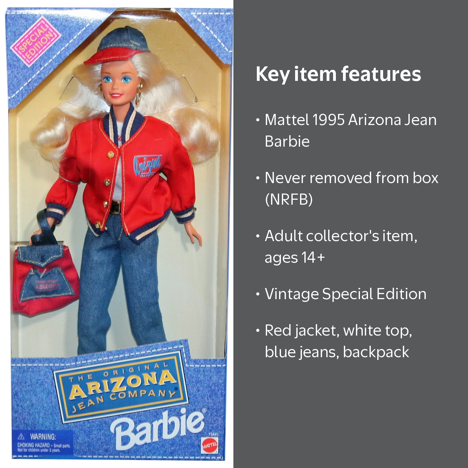 The Original Arizona Jean Company Barbie Doll 1995 Mattel 15441