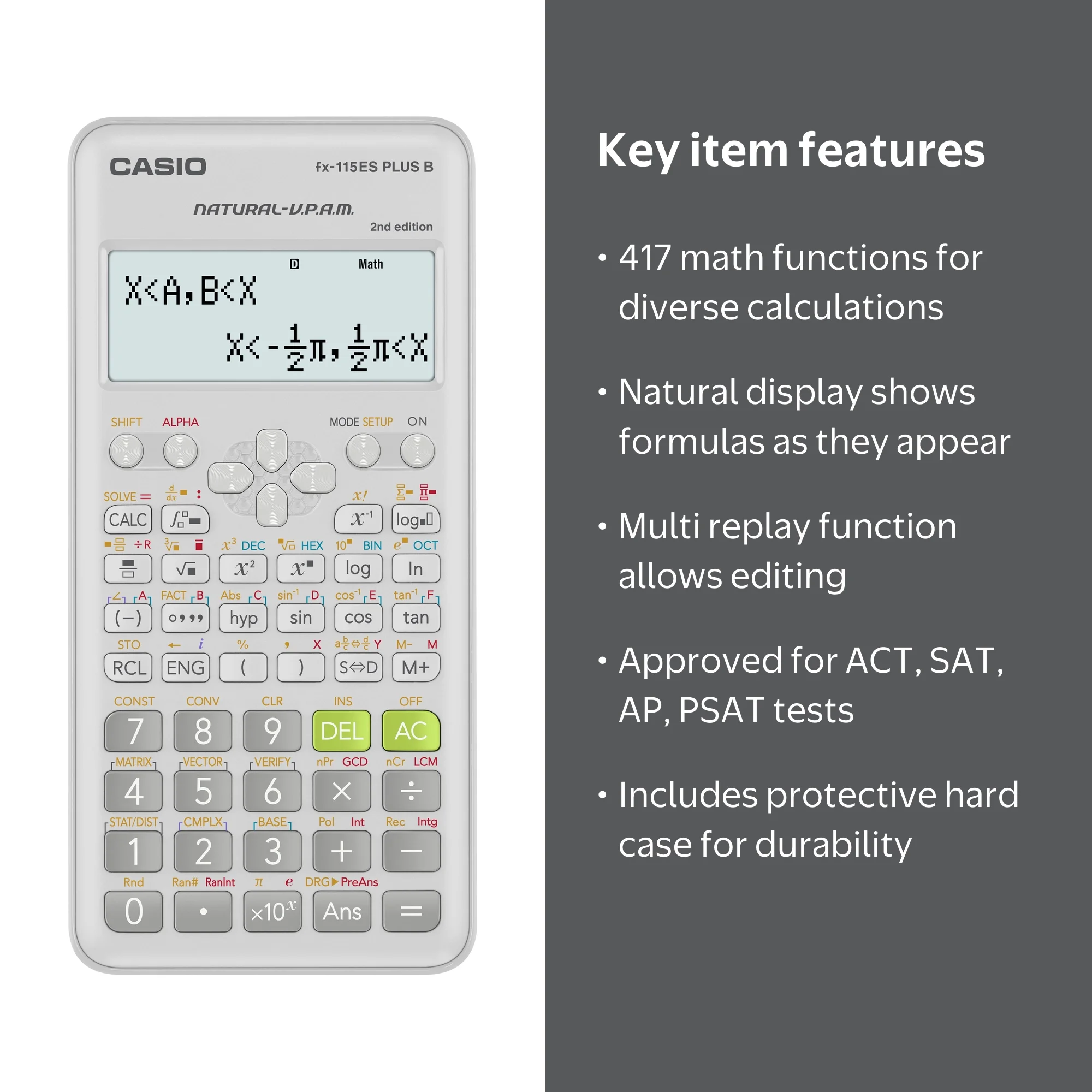 Casio, Scientific Calculator, FX-115ESPLSB, Advanced Scientific