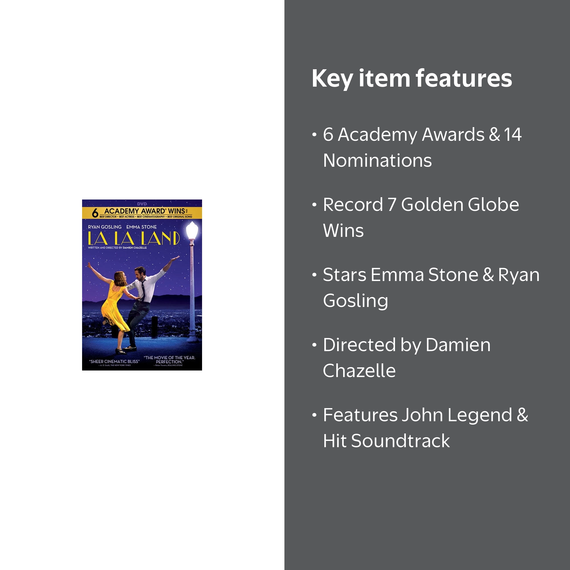 Lionsgate Home Entertainment, DVD, La La Land, Oscar-winning