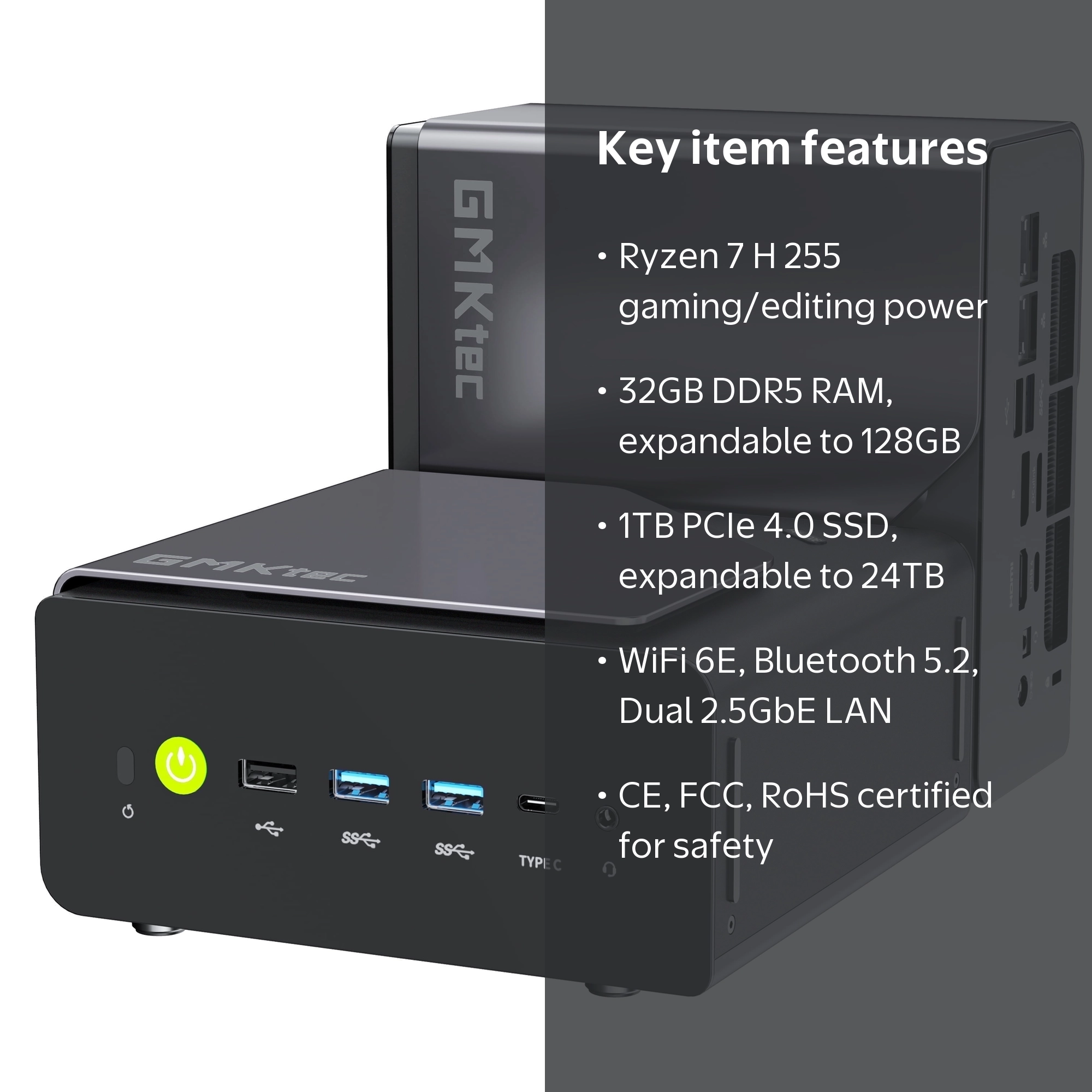 GMKtec, Mini Gaming PC, 32GB DDR5 RAM, 1TB SSD, WiFi 6E - Walmart.com