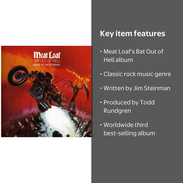 Sony, Music & Performance, Bat Out of Hell, CD Music, Epic Rock