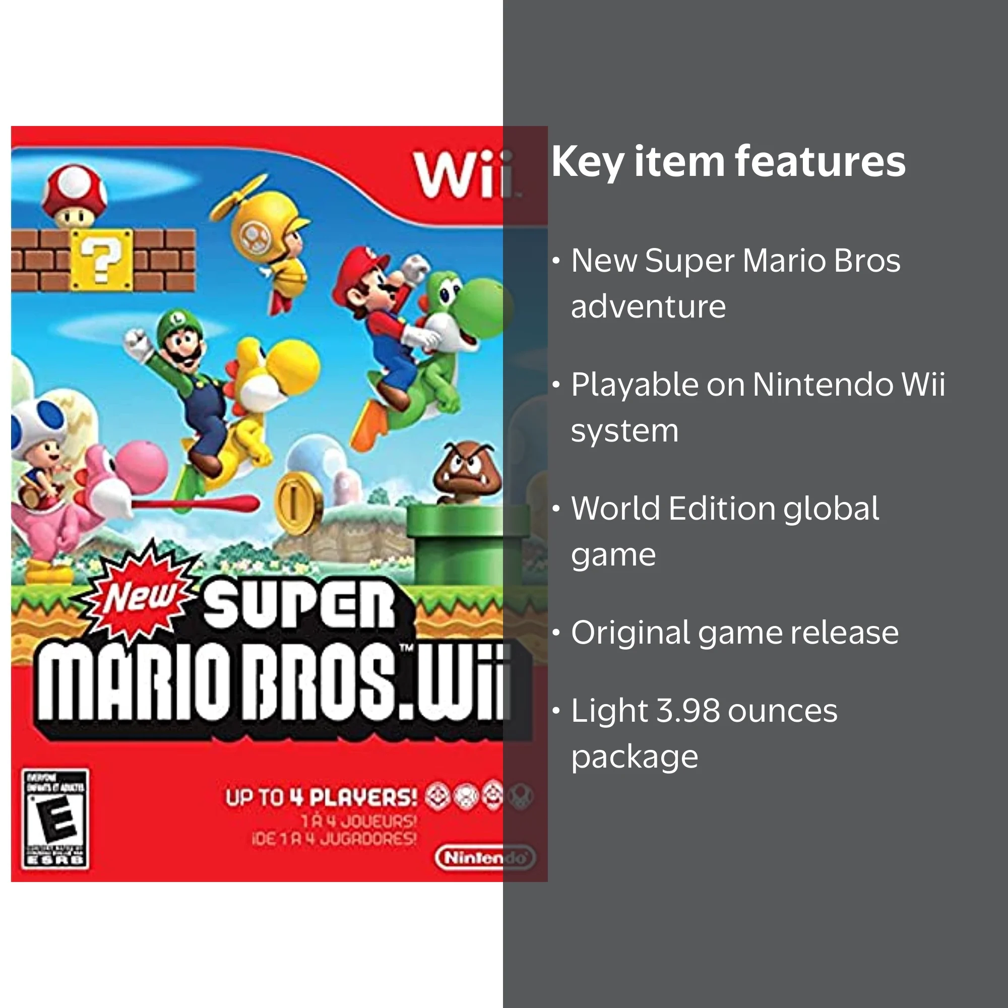 Nintendo New Super Mario Bros, Nintendo Wii, World Edition