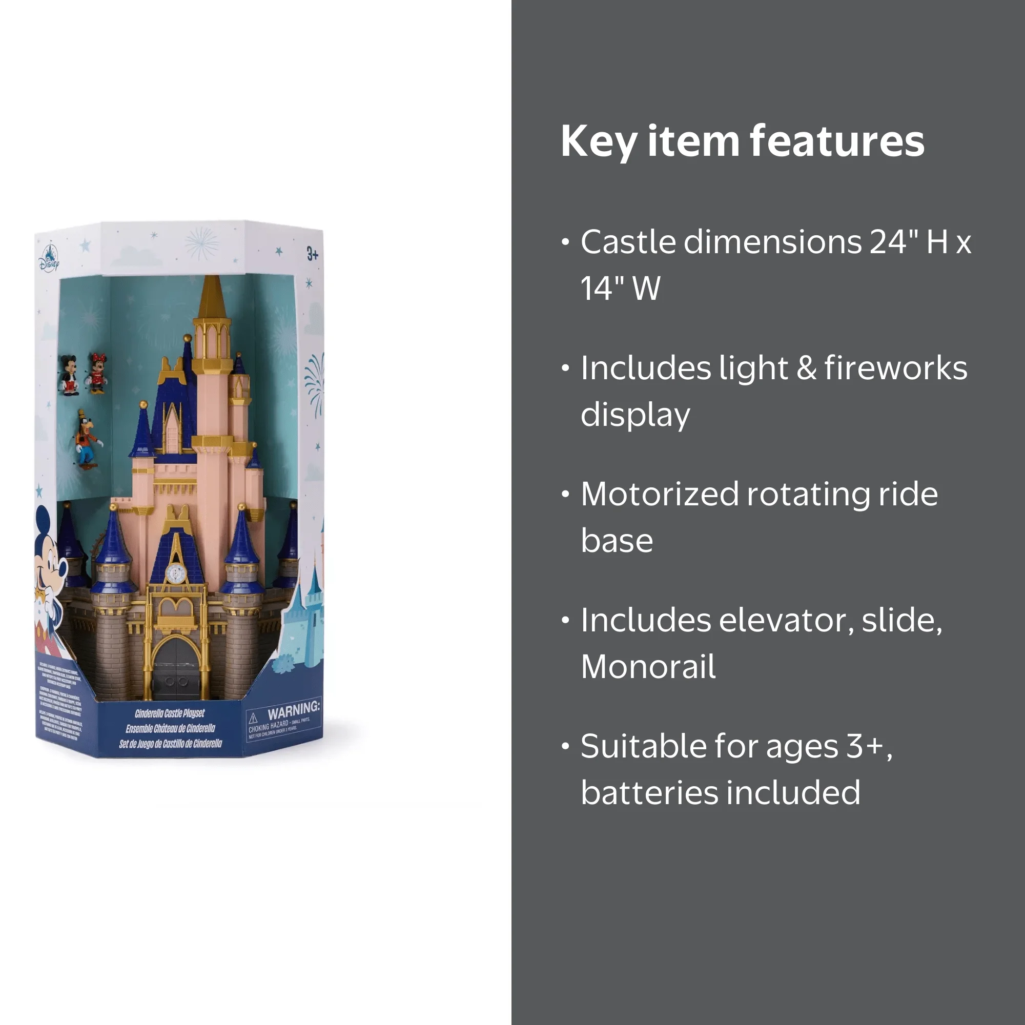 Disney Parks WDW Mickey Minnie Goofy Cinderella Castle Play Set