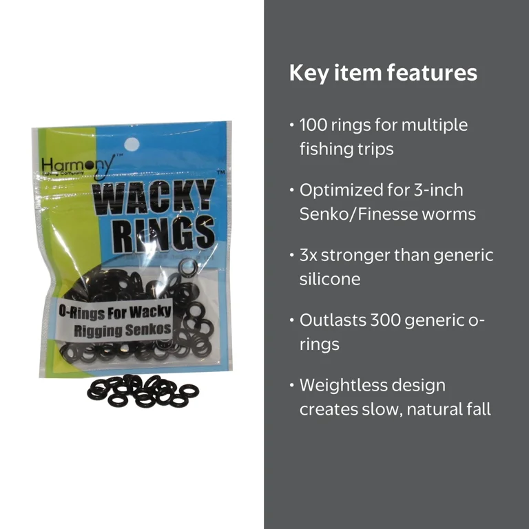 Wacky Rings - O-Rings for Wacky Rigging Senko/Finesse Worms 100