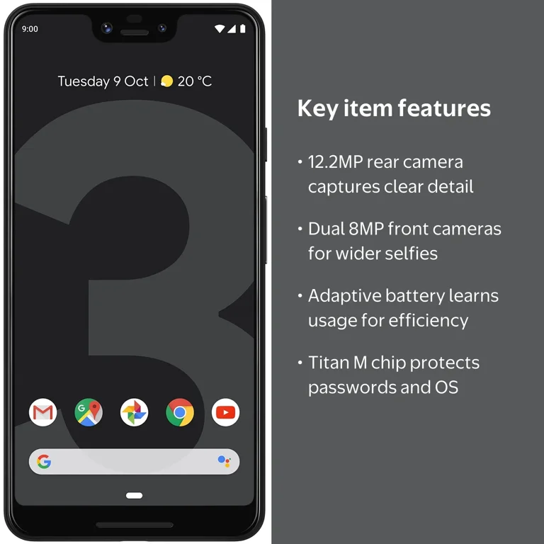 Google Pixel 3 XL 128GB Unlocked Cell Phone with Dual Front