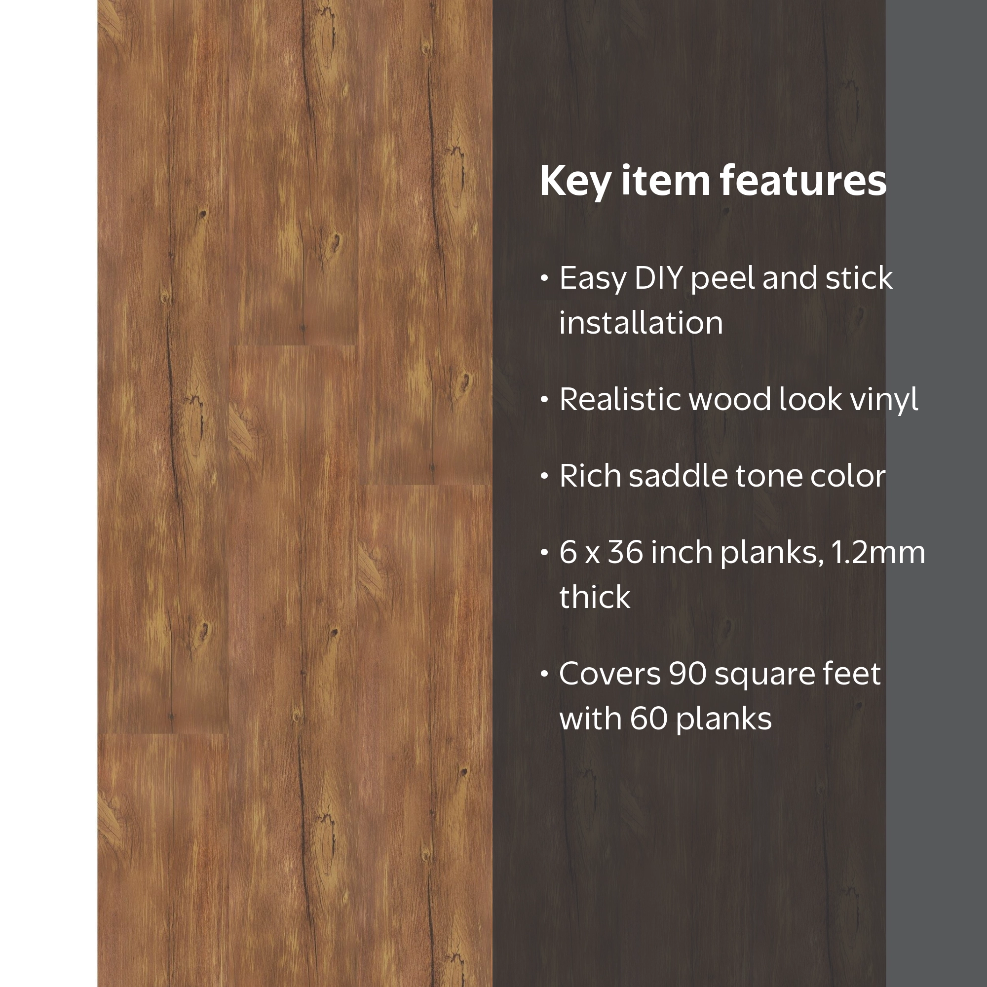 Achim Nexus Self Adhesive Vinyl Floor Planks - 60 Planks/90 Sq. ft
