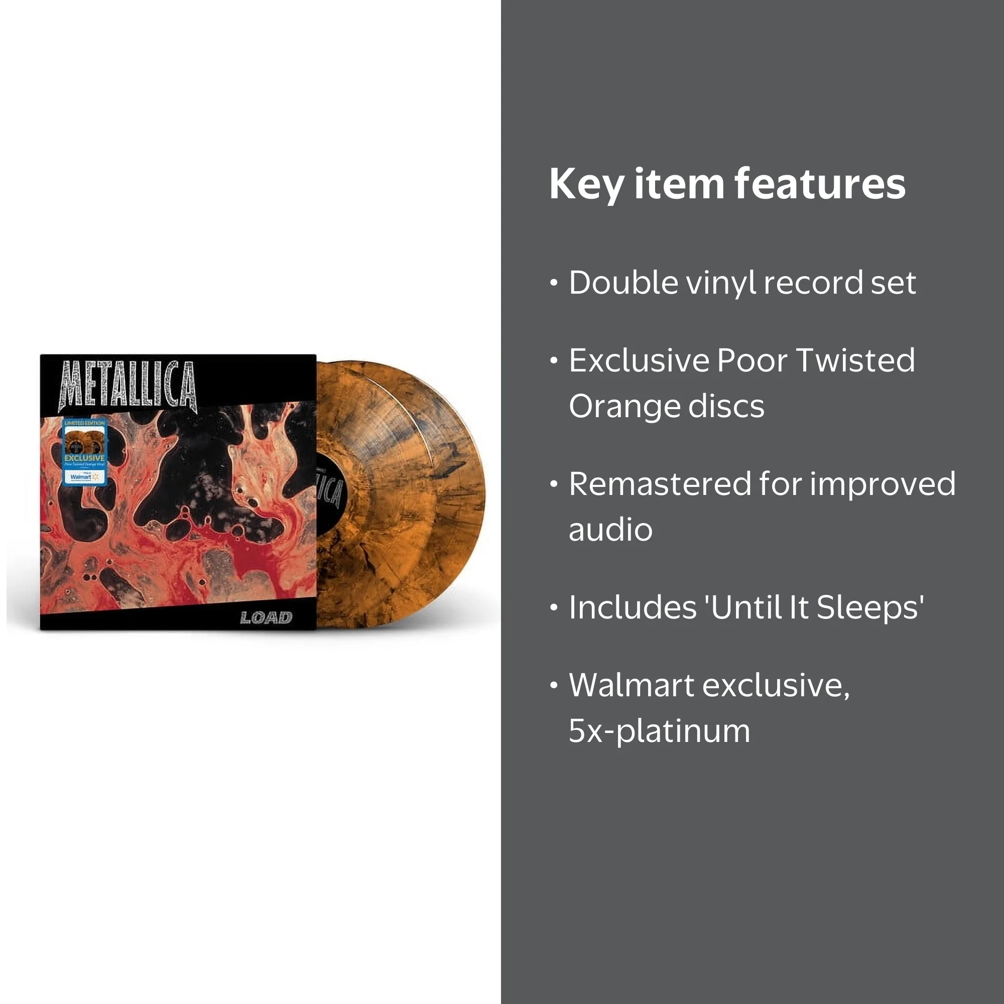 Metallica – Load (Remastered) – Walmart Exclusive - 2LP Vinyl