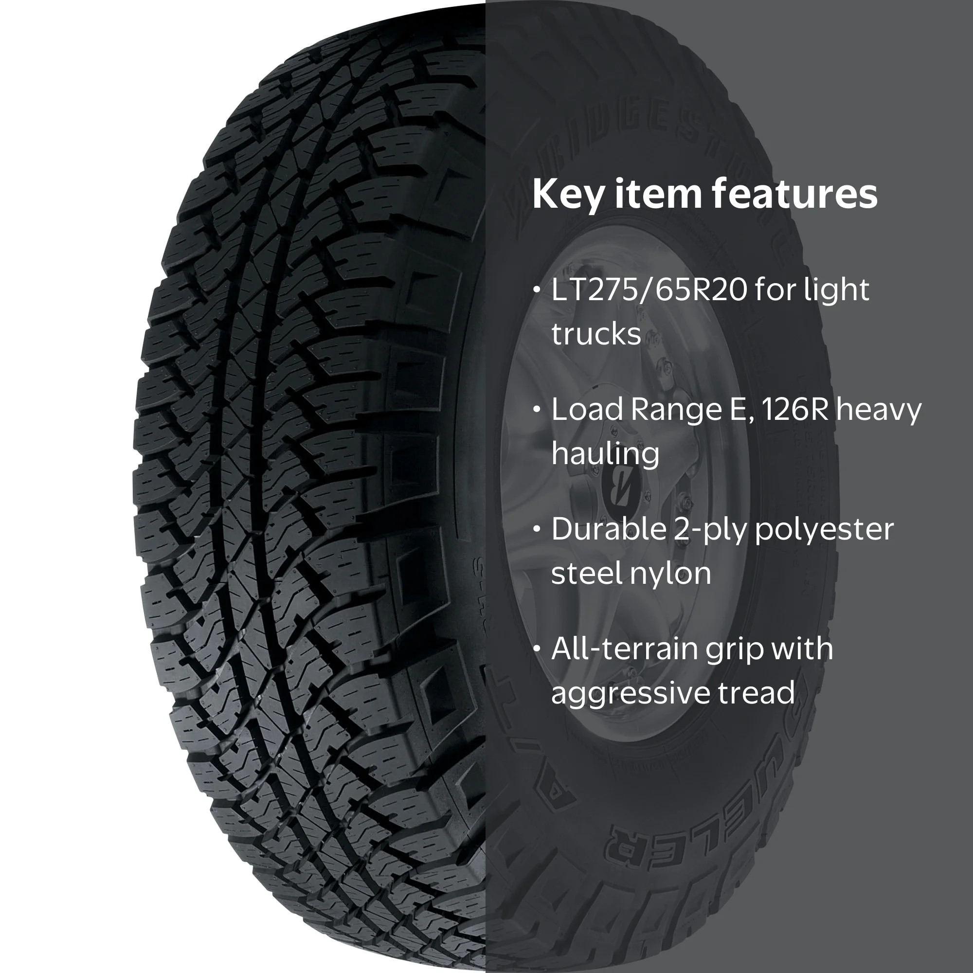 2019年製 7分山程度 205/65R16 BS SEIBERLING Bridgestone Dueler A/T RH-S All Terrain Light Truck Tire LT275