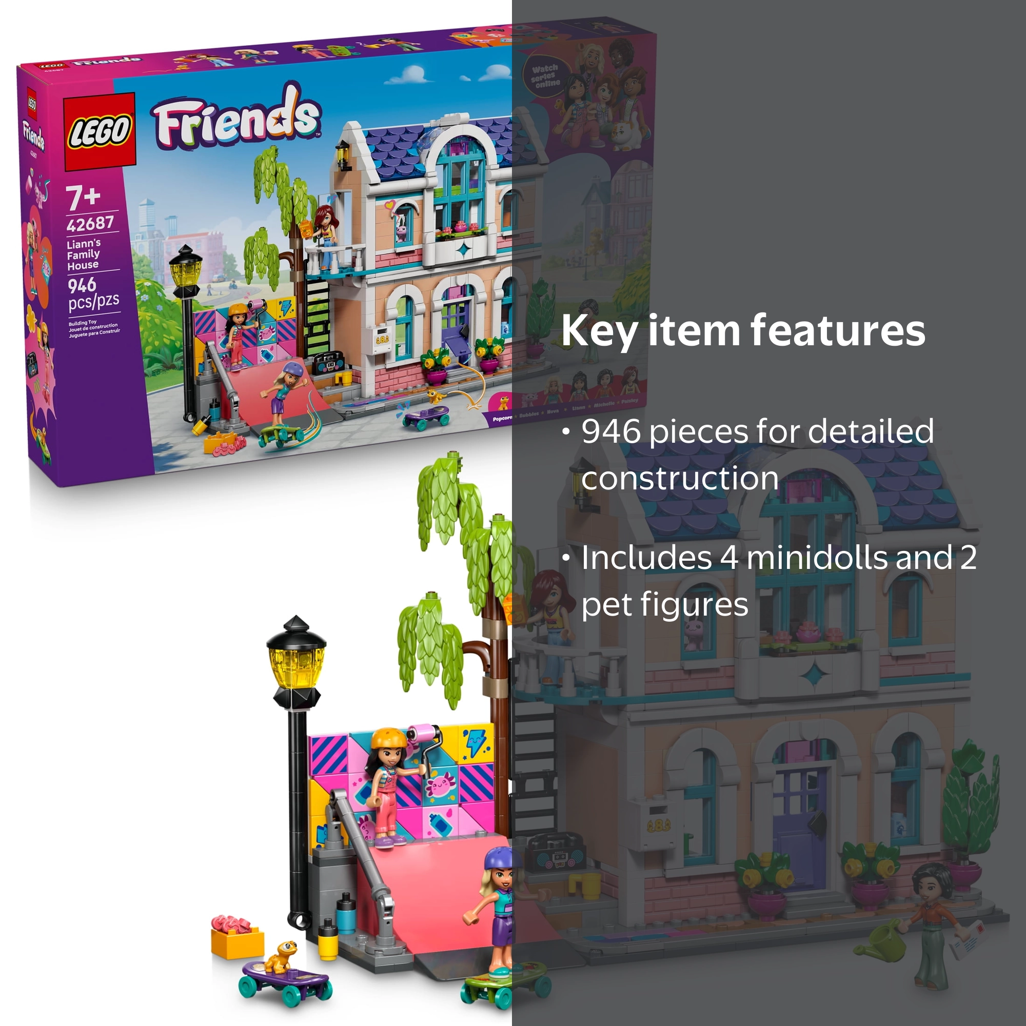 LEGO Friends Liann‚Äôs Family House Building Toy for Kids 7+