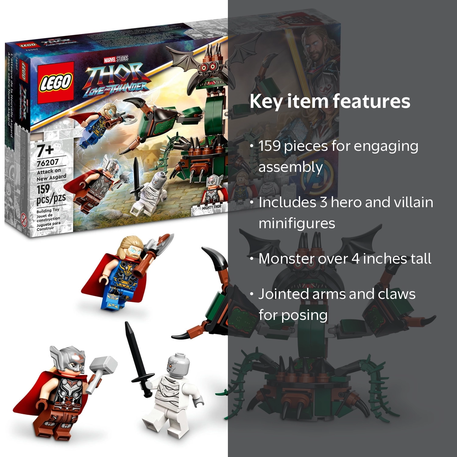 LEGO, Marvel Attack on New Asgard, 76207, Thor Buildable Toy