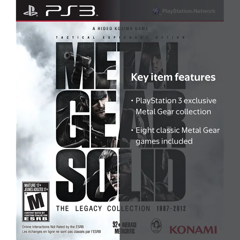 Konami, Metal Gear Solid: The Legacy Collection, PS3 Game