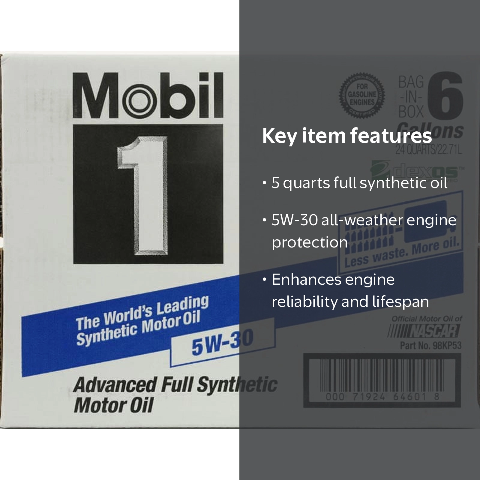 Mobil 1 Eco Box Advanced Full Synthetic Motor Oil 5W-30, 5 qt