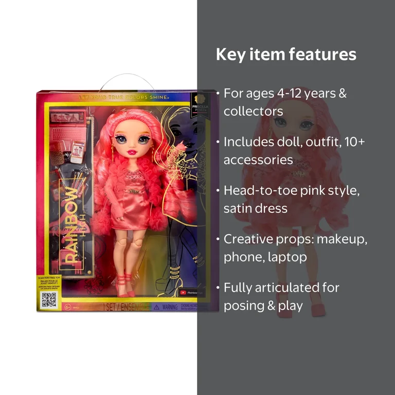 Rainbow High Priscilla Pink Fashion Doll with Play Accessories