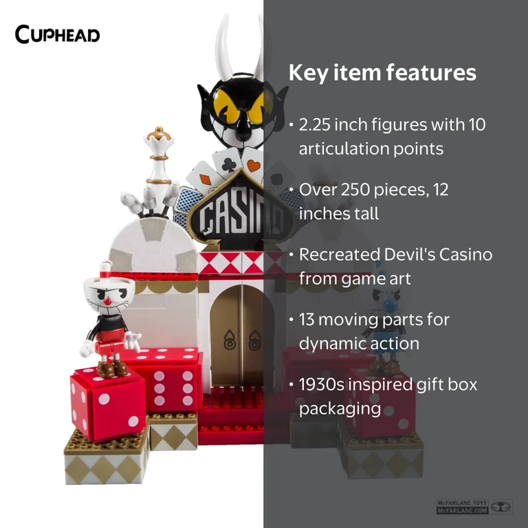 CUPHEAD LARGE CONSTRUCTION SET - CHAOTIC CASINO - Walmart.com