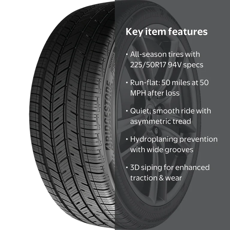 Bridgestone DriveGuard Plus Touring 225/50R17 94V Passenger Tire
