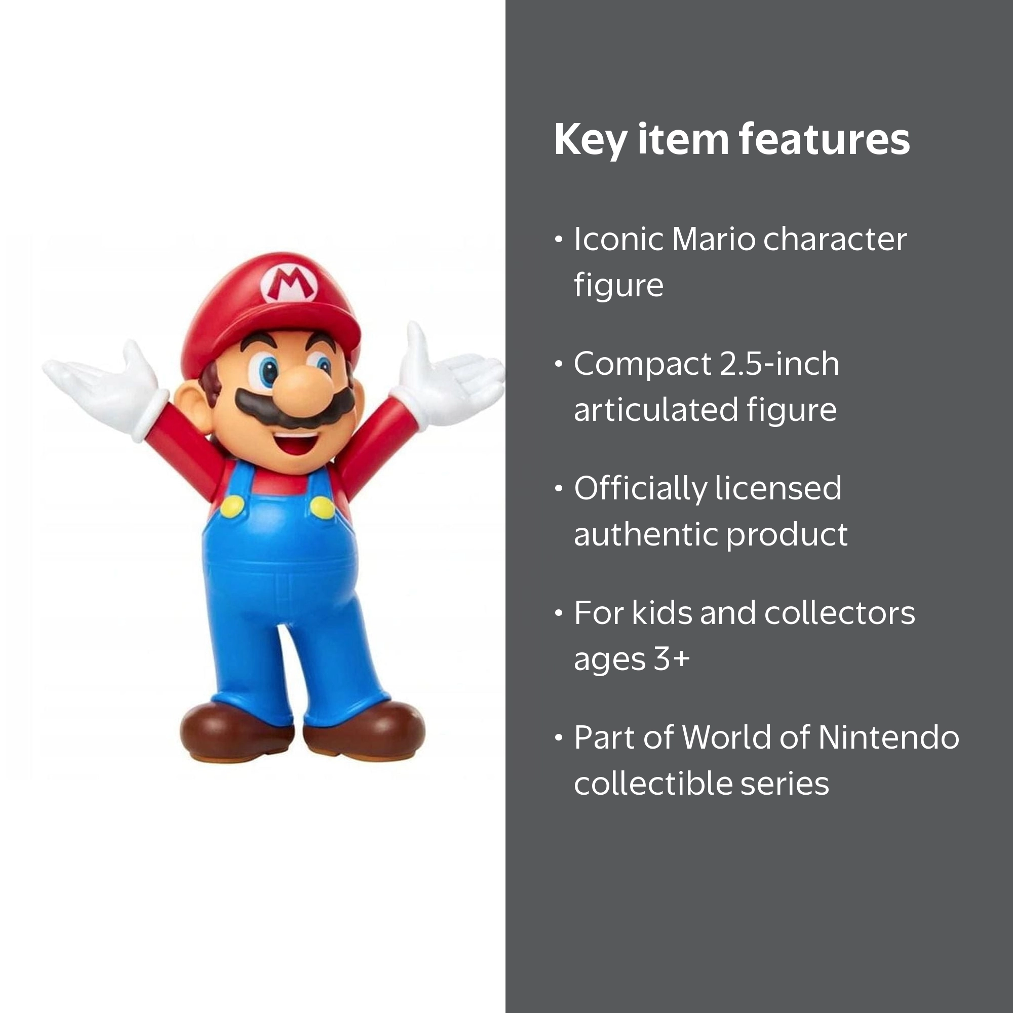 Jakks Pacific Super Mario, Mario 2.5-inch Mini Figure