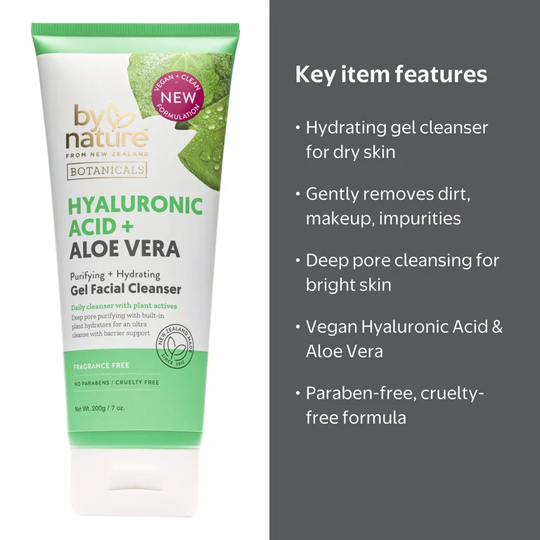 By Nature From New Zealand Hyaluronic Acid + Aloe Vera Purifying