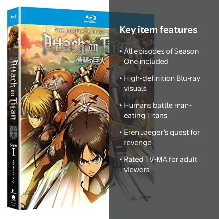 Attack on Titan: Complete Season One, Blu-ray, Includes Colossal