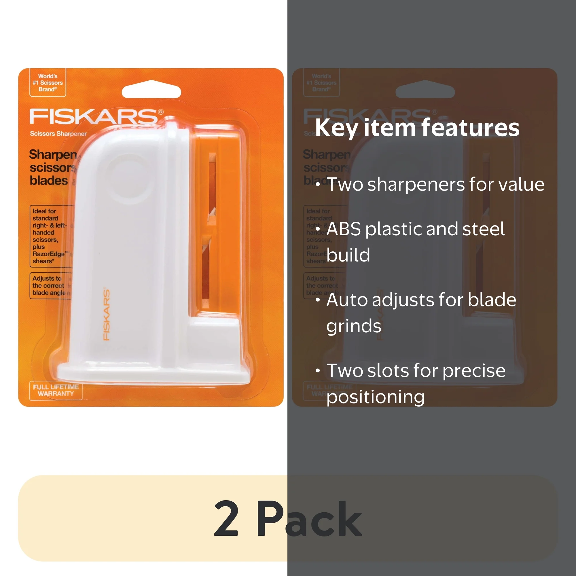 2 pack) (2 pack) Fiskars Universal Scissors Sharpener, Ceramic