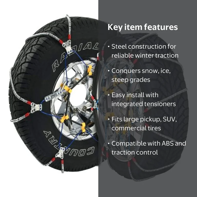 Security Chain Company, Snow Radial Cable Tire Chains, SZ462, Pair